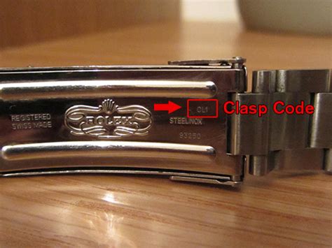 rolex clasp codes de|Rolex 16613 bracelet code 63255.